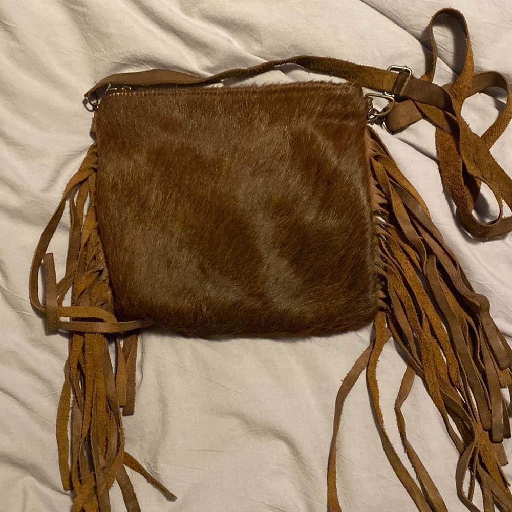 Cowhide crossbody purse